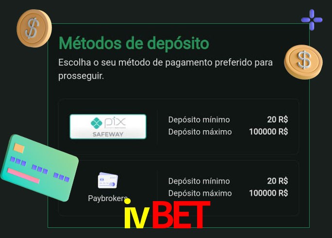 O cassino ivbet oferece uma grande variedade de métodos de pagamento